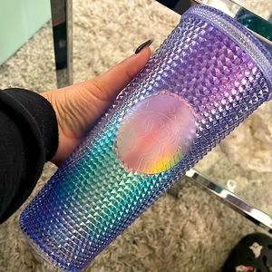 Starbucks 2021 Purple Blue Ombre Venti 24 oz Studded Cold Cup Tumbler